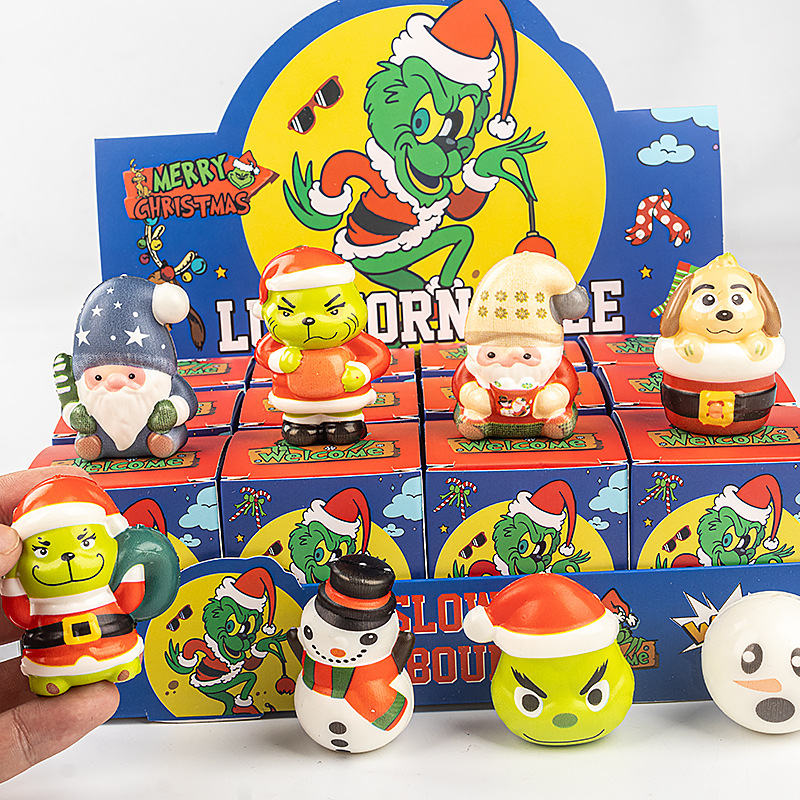 爆款跨境圣诞节捏捏乐盲盒摆件儿童玩具工厂批发潮玩公仔盲袋盲盒详情6