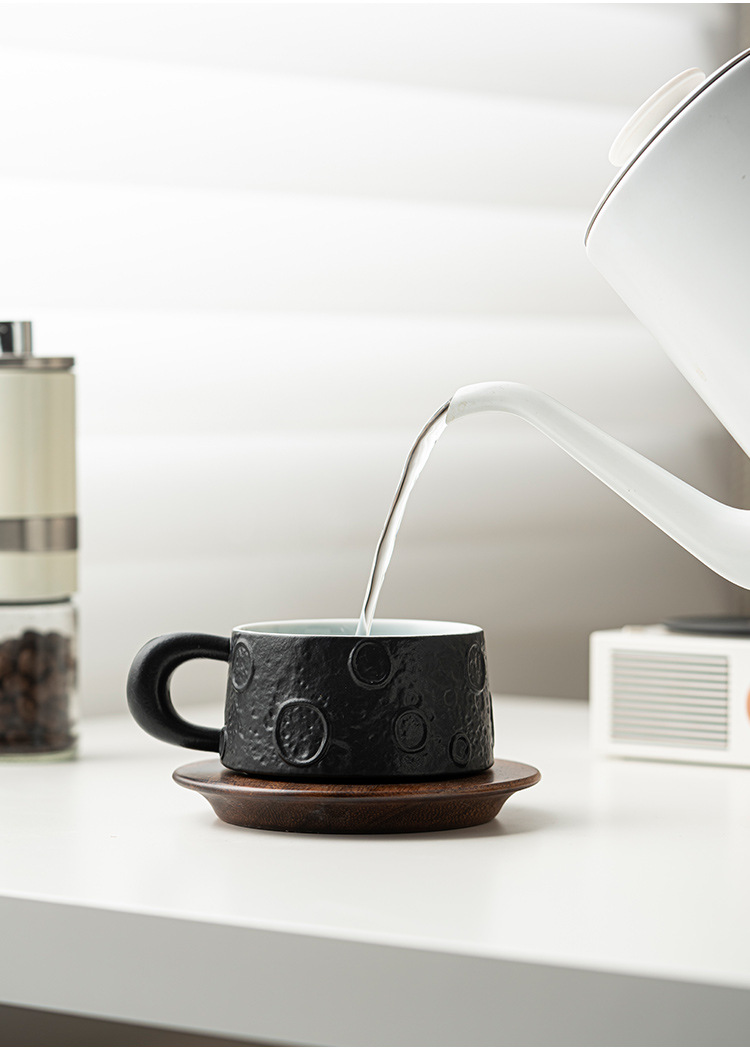 日式高颜值咖啡杯杯碟套装陶瓷杯子高档精致高级感轻奢拿铁咖啡杯详情8