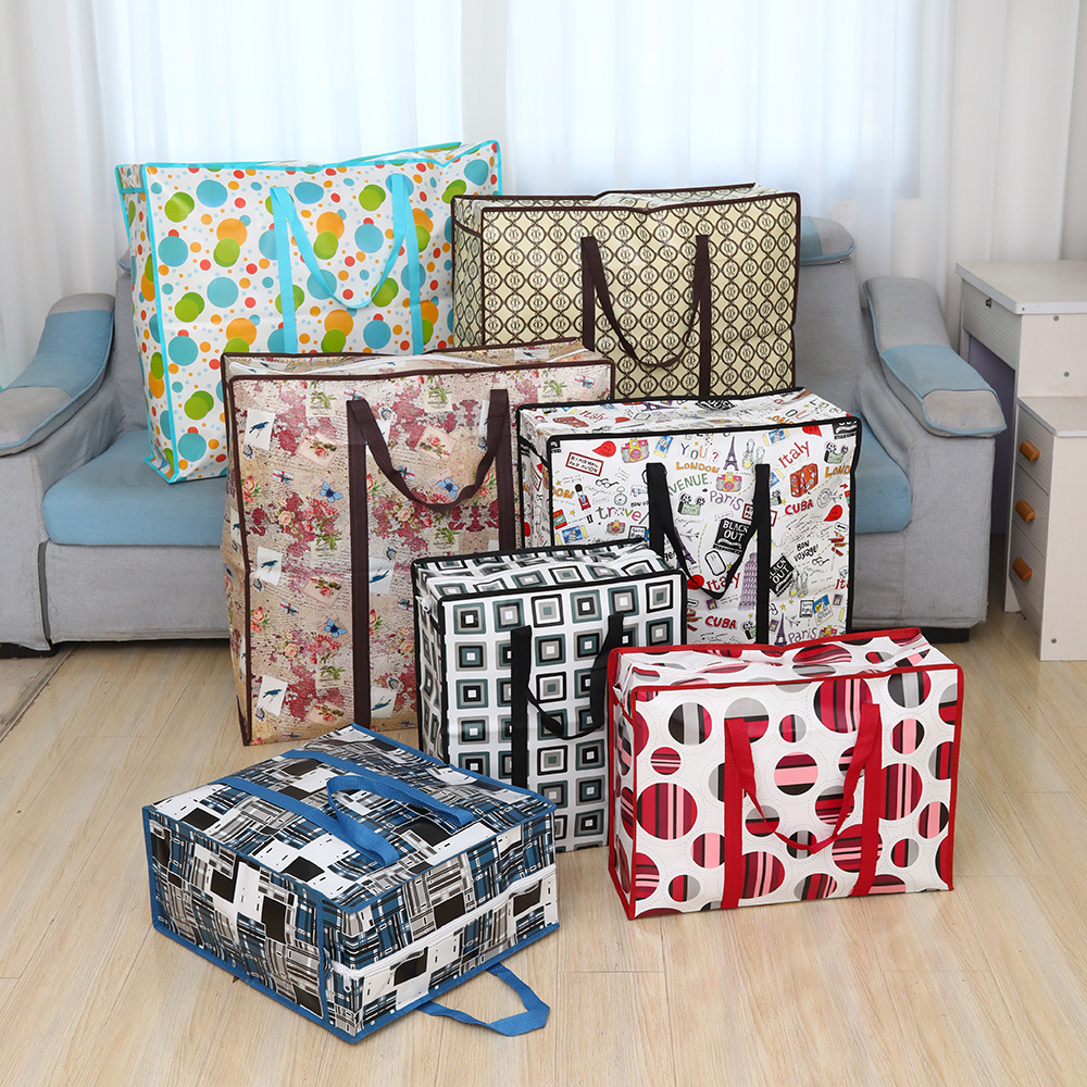 现货大容量防水搬家袋手提袋覆膜无纺布旅行衣物收纳袋超市购物袋详情3