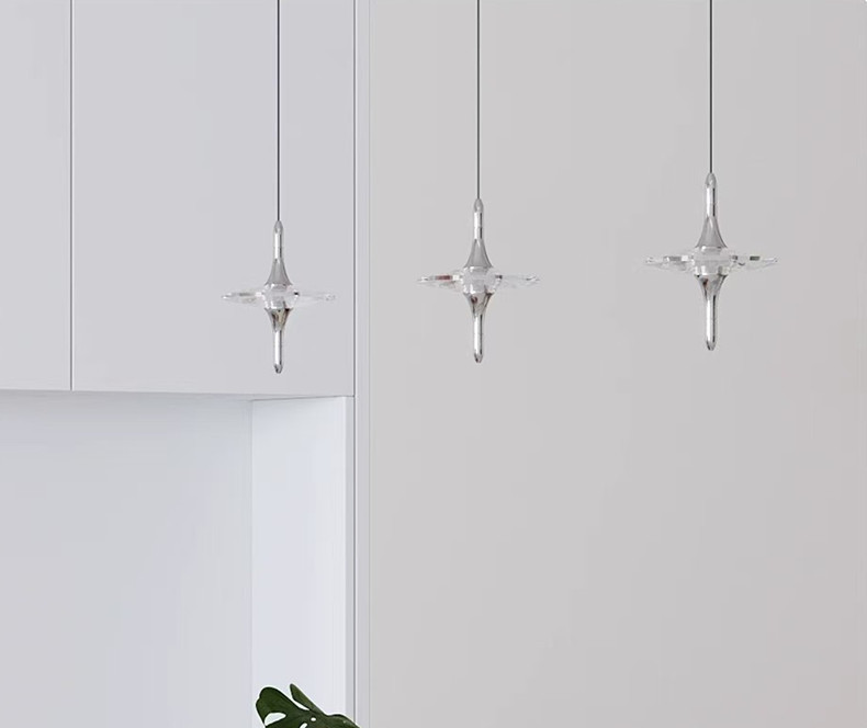 Crystal staircase chandelier, modern, simple and high-end, light luxury duplex, personalized dining room, bedroom, bedside small chandelier pic 11