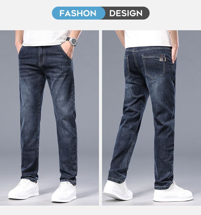 牛仔裤男士2025新款薄款高端水洗弹力修身直筒宽松休闲裤男装夏季详情14
