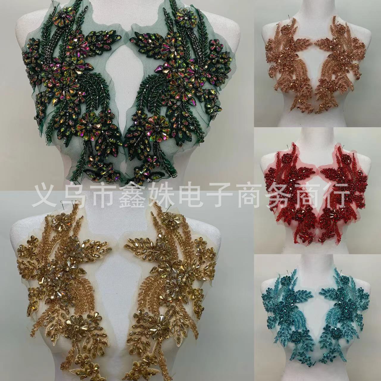Wholesale beaded crystal dresses, corsets, water diamonds, wheat ear decals pic 46