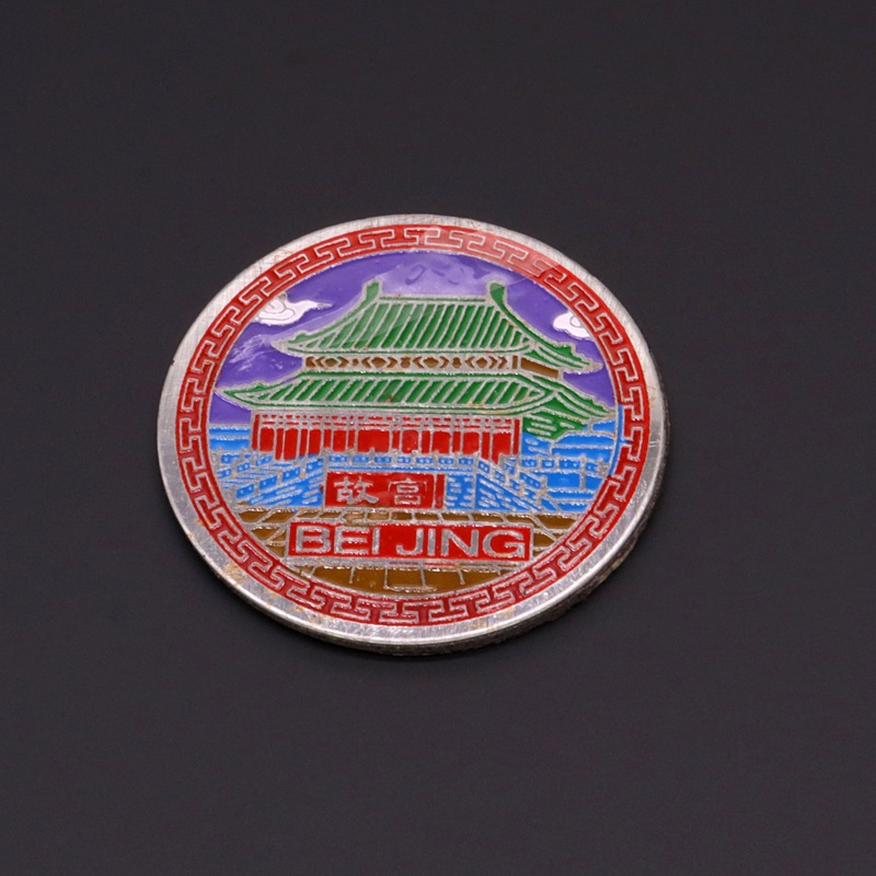 Beijing Cloisonne Chinese-style craft cultural gifts: copper plate, baked paint, low-temperature enamel, and various styles of fridge magnets pic 6