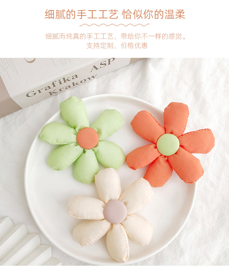 Japanese-style sweet, small and cute macaron-colored cotton-filled fabric flower hair band, ins style new hair accessory and headwear pic 2