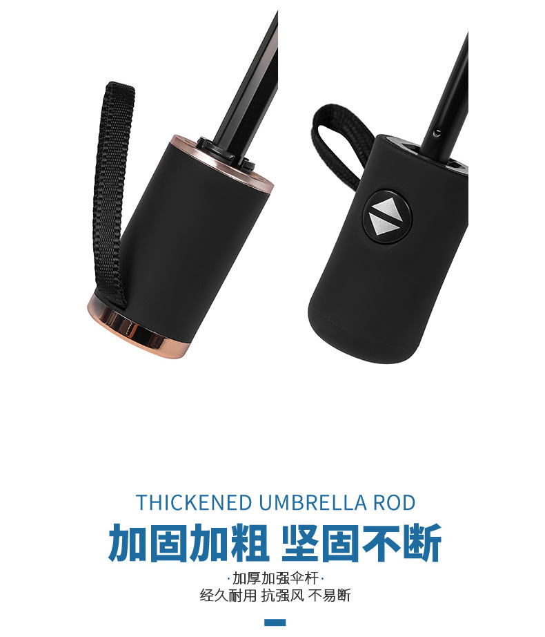 全自动UV黑胶遮阳伞便携三折伞晴雨两用防晒防紫外线折叠太阳伞详情10