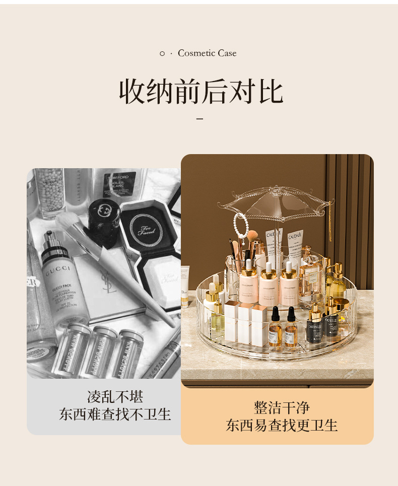 Lipstick storage box, desktop cosmetics, lipstick display stand, thickened transparent essence, eye cream and skin care product rack pic 3