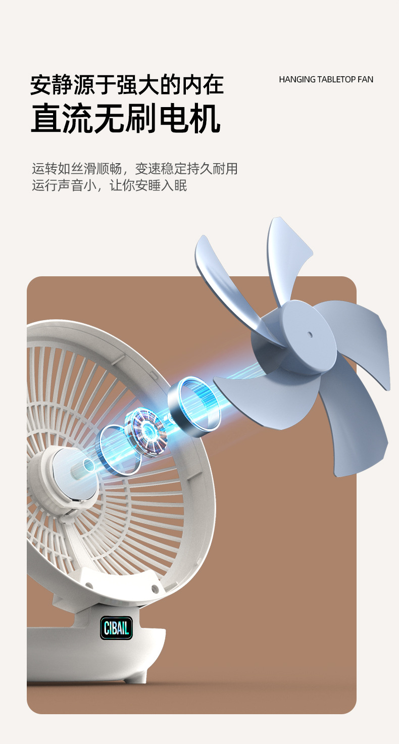Cross-border e-commerce USB charging folding fan, home student high wind force portable desktop fan factory direct sales pic 8