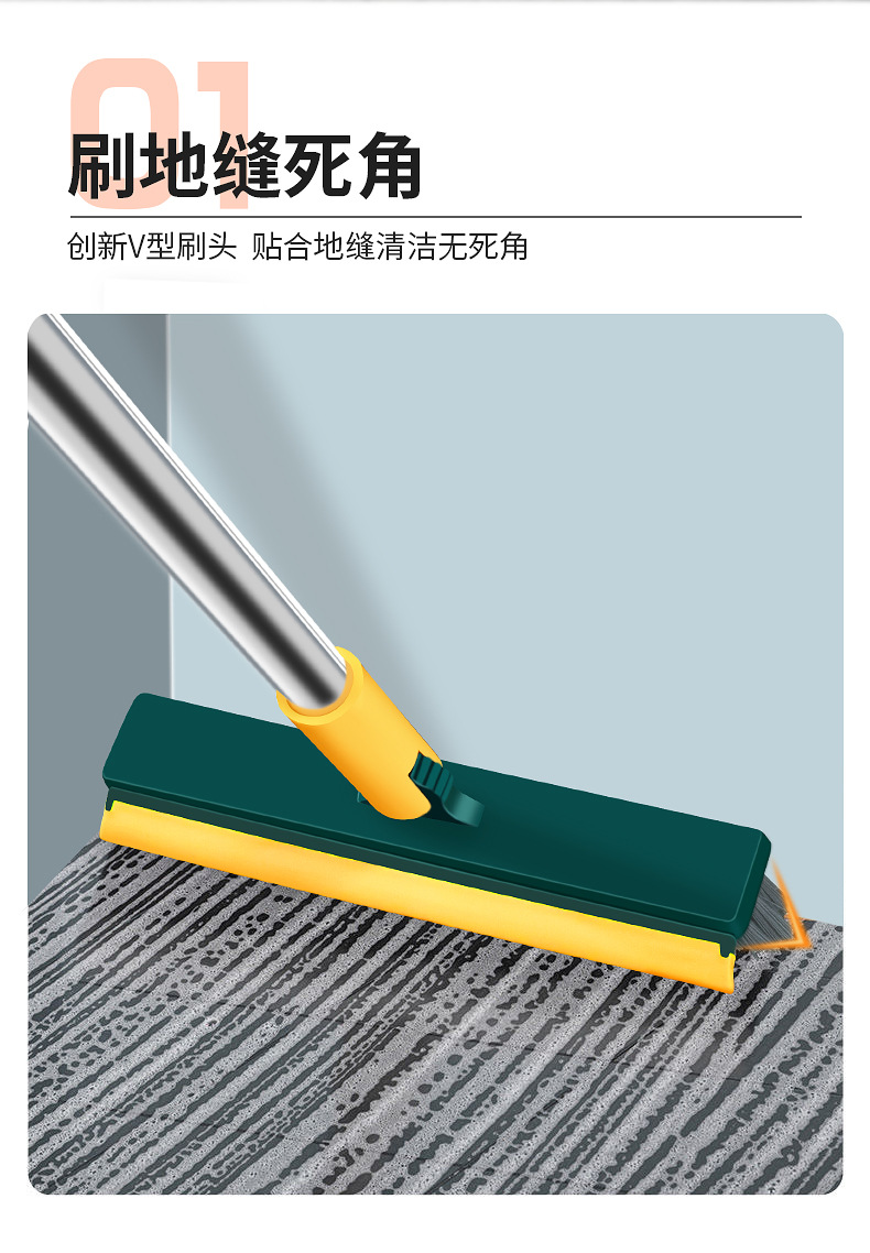 瓷砖地板刷卫生间刷地地缝死角清洁刷浴室厕所洗地金属长柄硬毛刷详情6