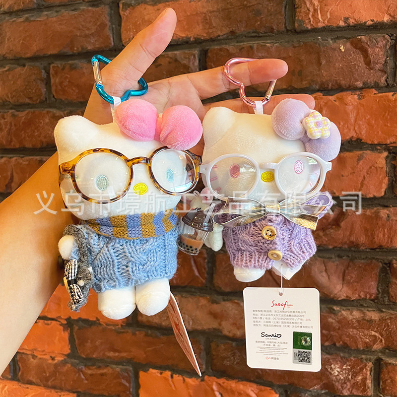 Genuine kt pendant, HelloKitty Sanrio plush toy, keychain, cute bag pendant gift pic 11