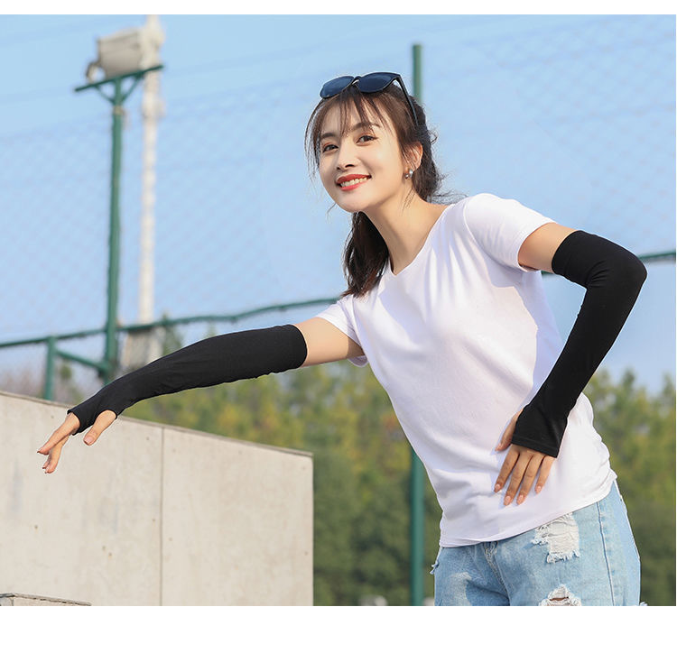 套袖防晒袖套骑行冰袖夏天男女士护臂夏季冰丝袖套冰袖子防紫外线详情13