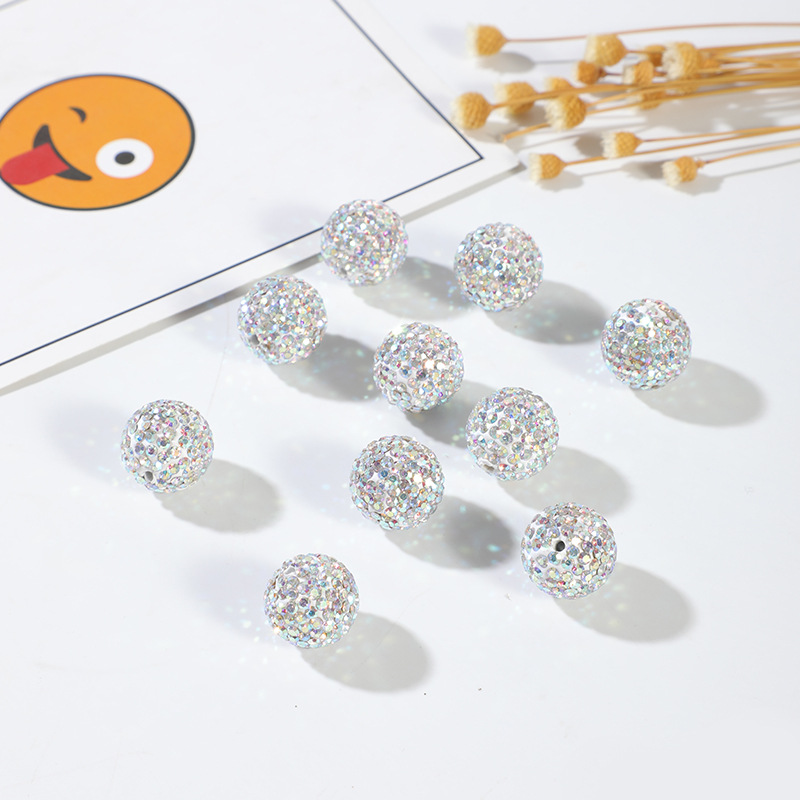 16mm high-density starry diamond balls, mobile phone chains, bag chains, accessories, beaded pen accessories, beads pic 6