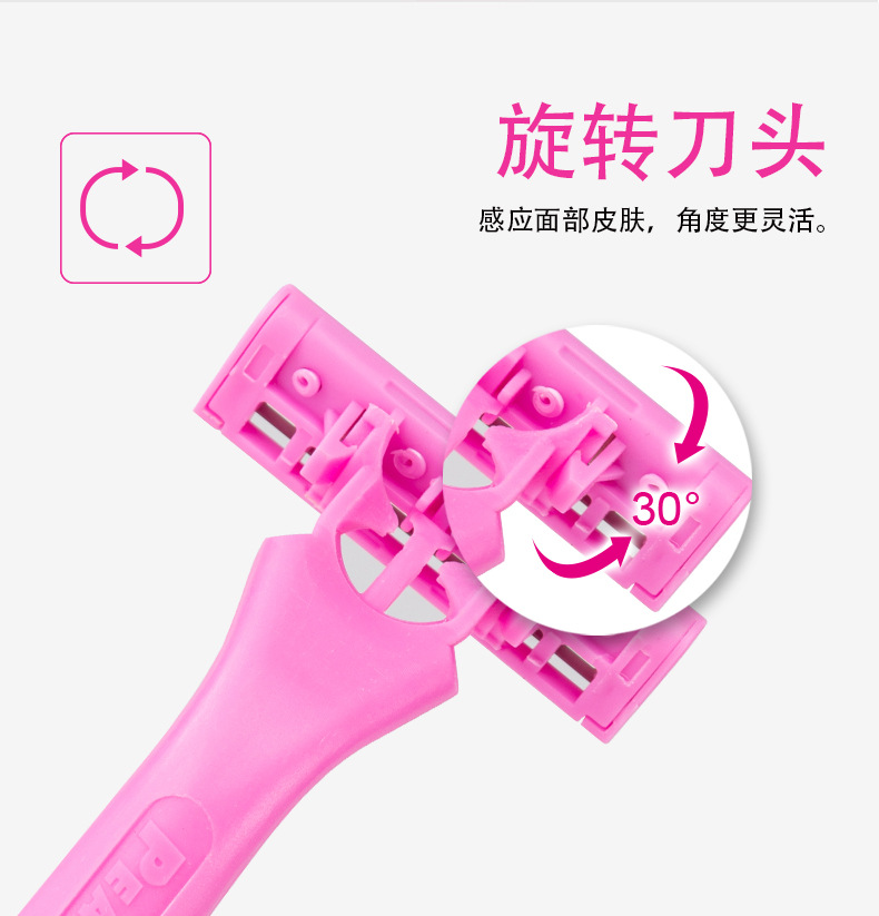 Disposable shaving knife Pearl Max Three-layer blade lubrication strip full-body shaving manual razor pic 9