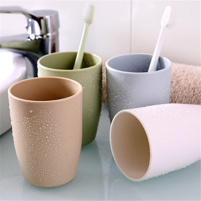 麦秸秆水杯小塑料PP漱口杯水杯便携宿舍刷牙杯加厚塑料洗漱一次性详情2