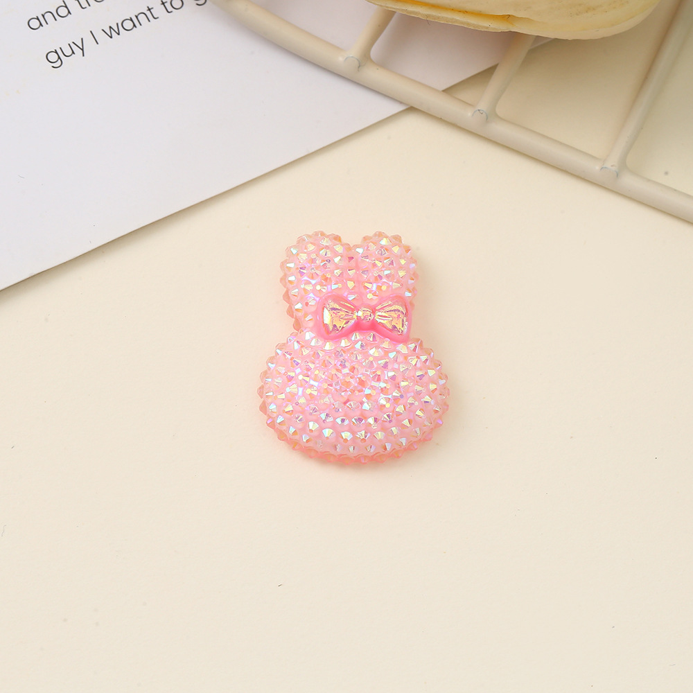 Epoxy resin AB glue resin diamond-encrusted little rabbit jewelry patch DIY phone case handcrafted material factory wholesale in stock pic 4