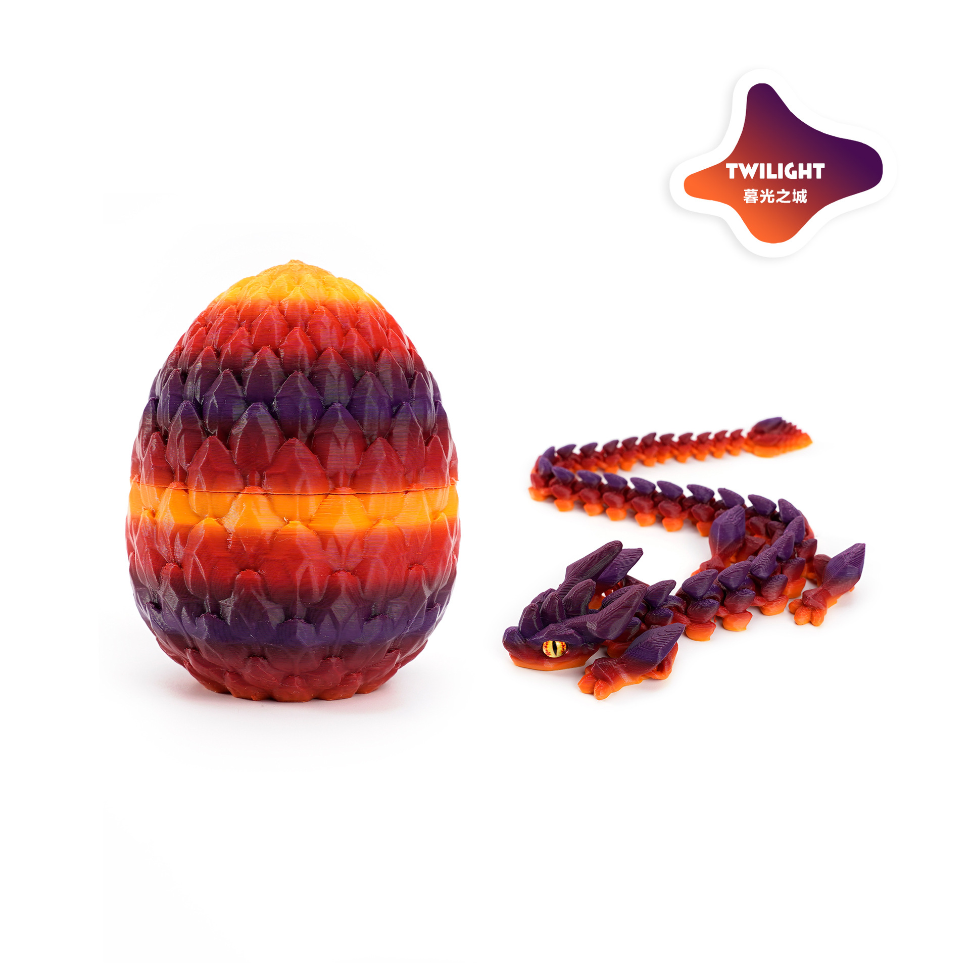 3D打印龙蛋套装水晶角龙手办摆件工艺品潮玩彩色收纳动物创意详情9