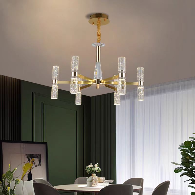 新款现代简约轻奢气泡柱水晶客厅吊灯高档大气全屋别墅餐厅卧室灯详情2