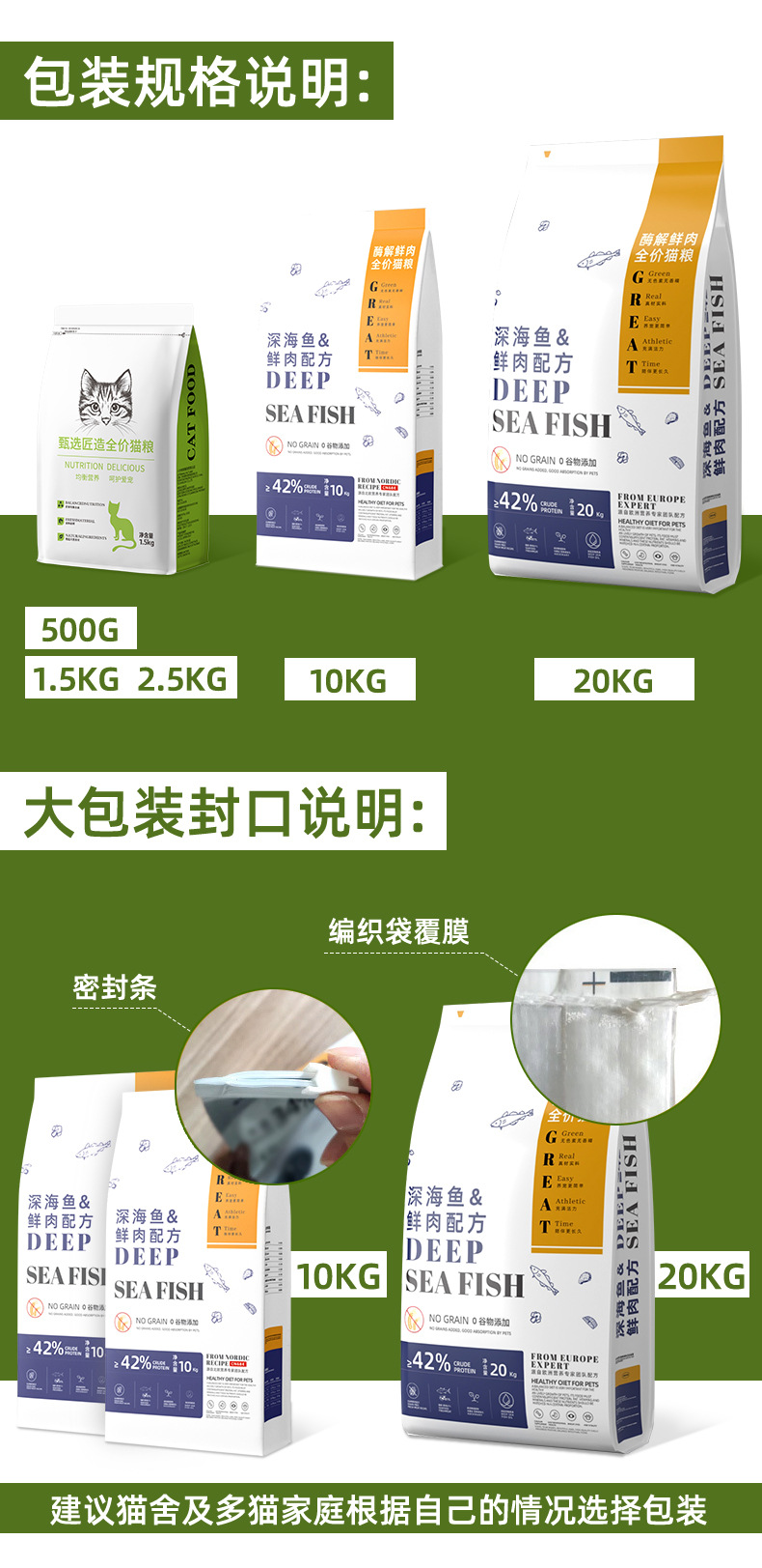 山东猫粮严选鲜肉成猫幼猫通用粮全价猫粮20kg猫舍40斤装代发猫粮详情19