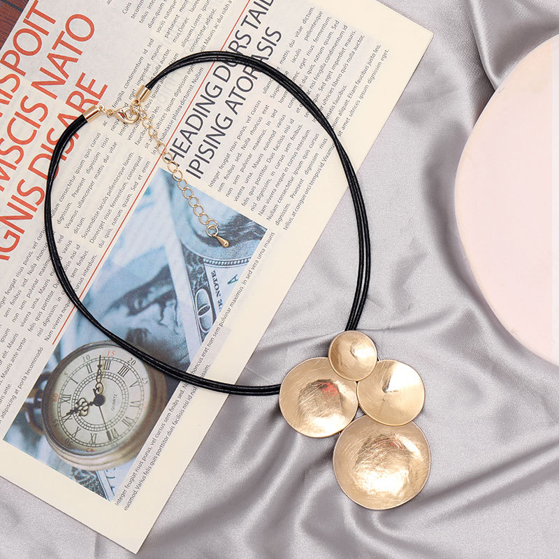 亚马逊新款金属项链时尚流行女士首饰欧美夸张吊坠高级感项链批发详情12