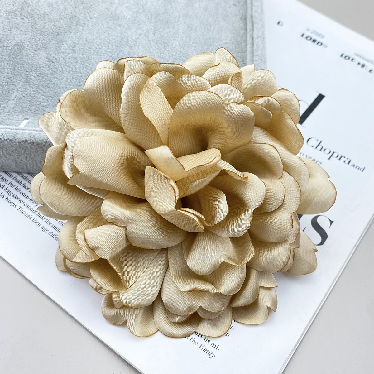 14cm缎面爱心花瓣手工diy发饰头饰配件辅料玫瑰花多层花瓣设计详情10