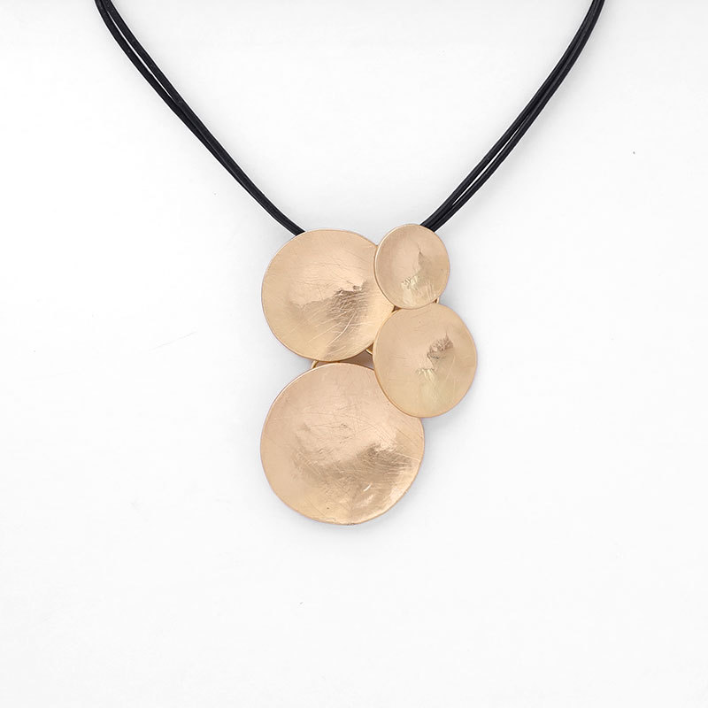 亚马逊新款金属项链时尚流行女士首饰欧美夸张吊坠高级感项链批发详情6