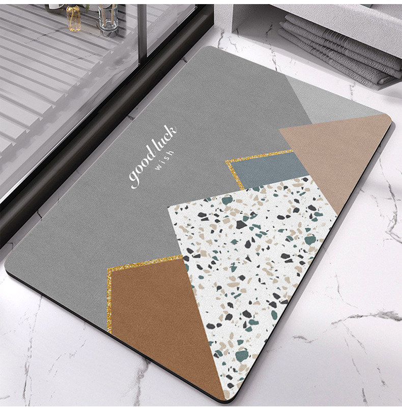 浴室地垫门口硅藻泥吸水防滑脚垫卫生间厕所入户门地垫家用垫子详情14