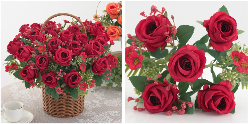 仿真花茶苞牡丹玫瑰多款绢花装饰家居婚庆花艺园配材配景摄影道具详情21