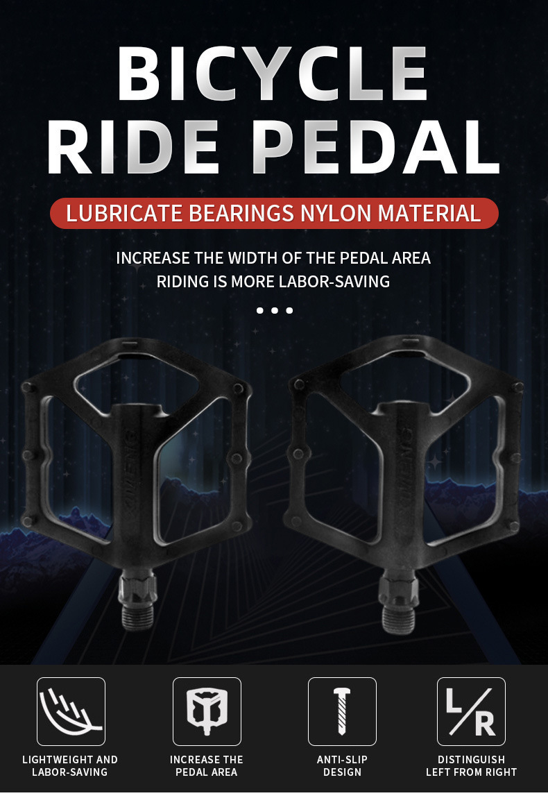 The cross-border best-selling Ximeng M26 mountain bike road bike with nylon pedals and ultra-light DU thin pedals pic 1