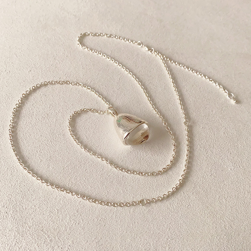 新款白水晶松果项链铜镀银冷淡风小众925银针耳钉个性戒指食指戒详情7