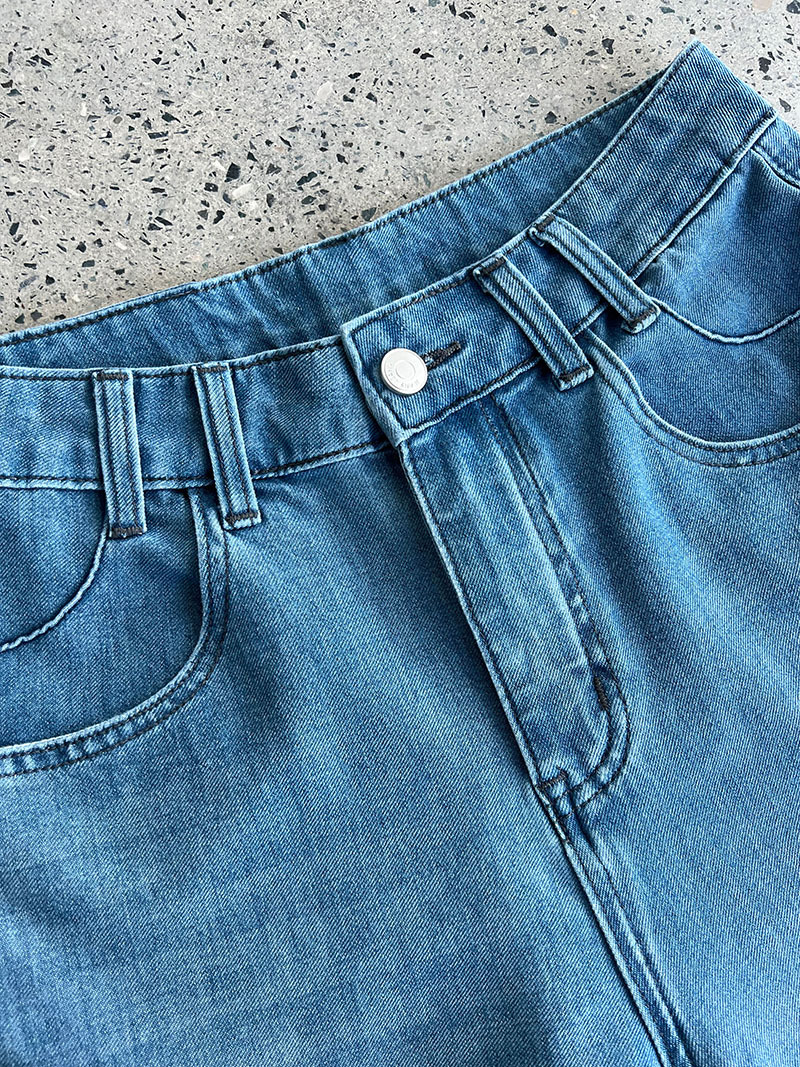 Luxi American 9-inch slightly flared jeans for women, 2025 Summer New style casual loose wide-leg pants with a drape, 68326 pic 43