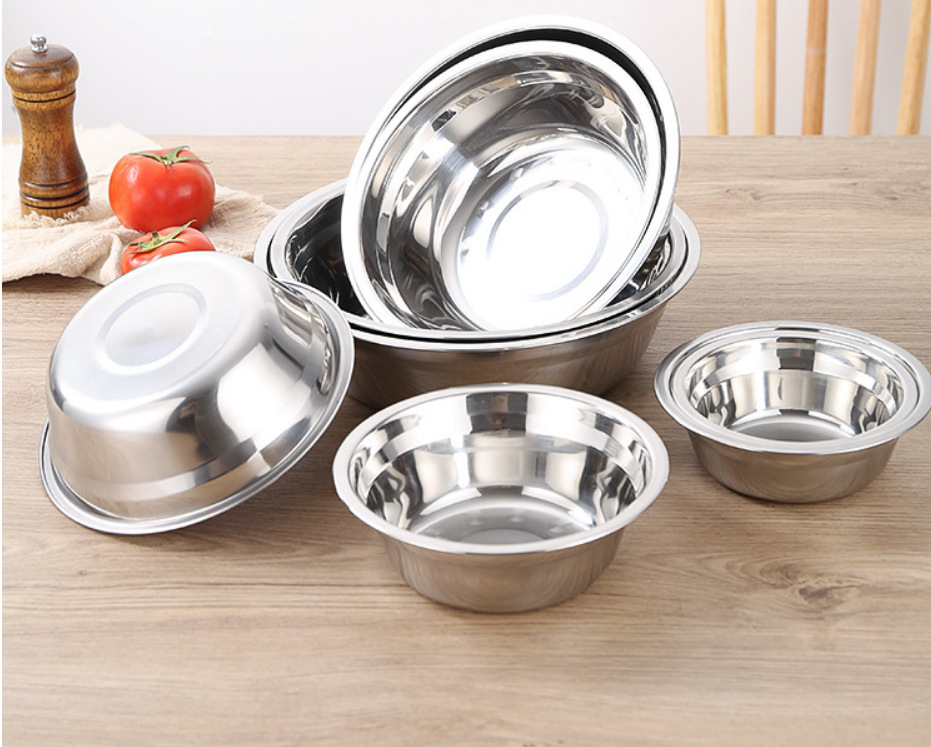 Direct sales of food-grade soup bowls, extra-thick stainless steel soup bowls, household vegetable washbasins and washbasins, pet logo gifts available upon request pic 8