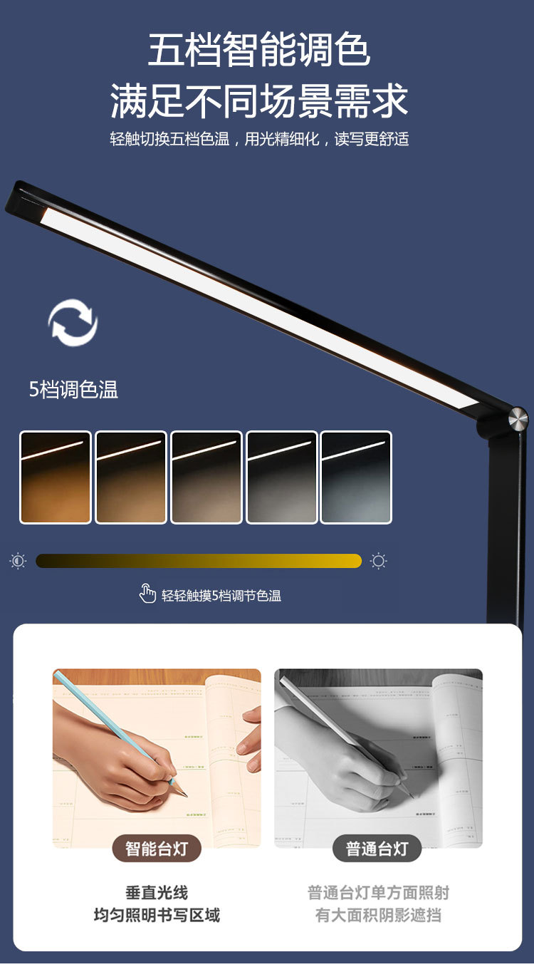 Table lamps, night lights, LED floor lamps, eye-protecting solar lamps, festival gifts, wireless charging table lamps, factory wholesale pic 3