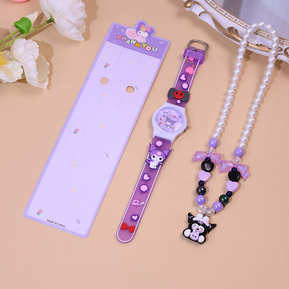 可爱卡通项链套装儿童手表三丽鸥小学生手表高颜值女孩watch饰品详情15