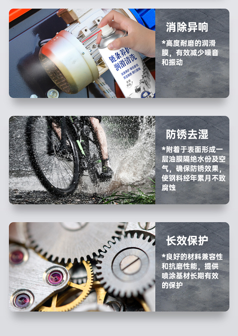 链条润滑剂除锈剂防锈润滑油剂金属强力清洁剂防锈除锈润滑剂批发详情8