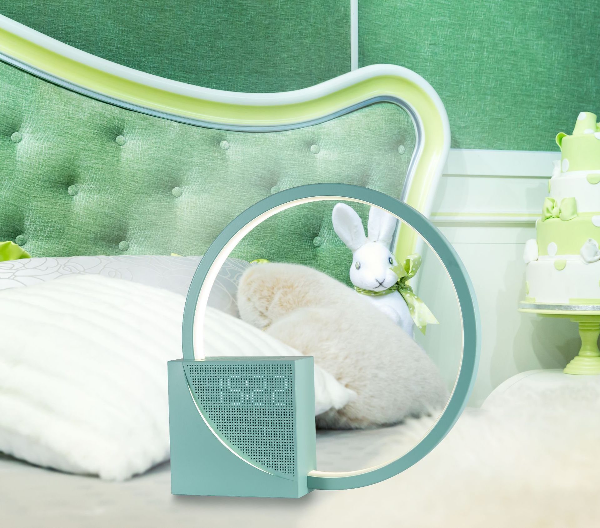 Best-selling wireless charging alarm clock, white noise 10W charger, touch bedside lamp, wake-up light, reading eye-protecting night light pic 4