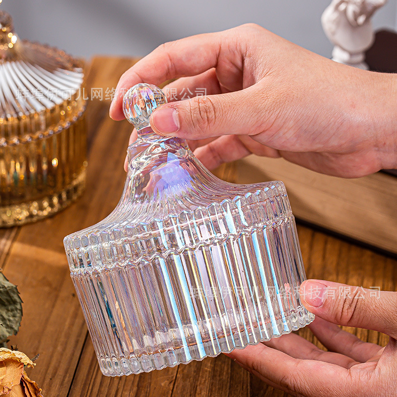 玻璃罐糖果罐香薰蜡烛罐干果罐收纳摆件储物盒首饰品盒消磁碗详情19