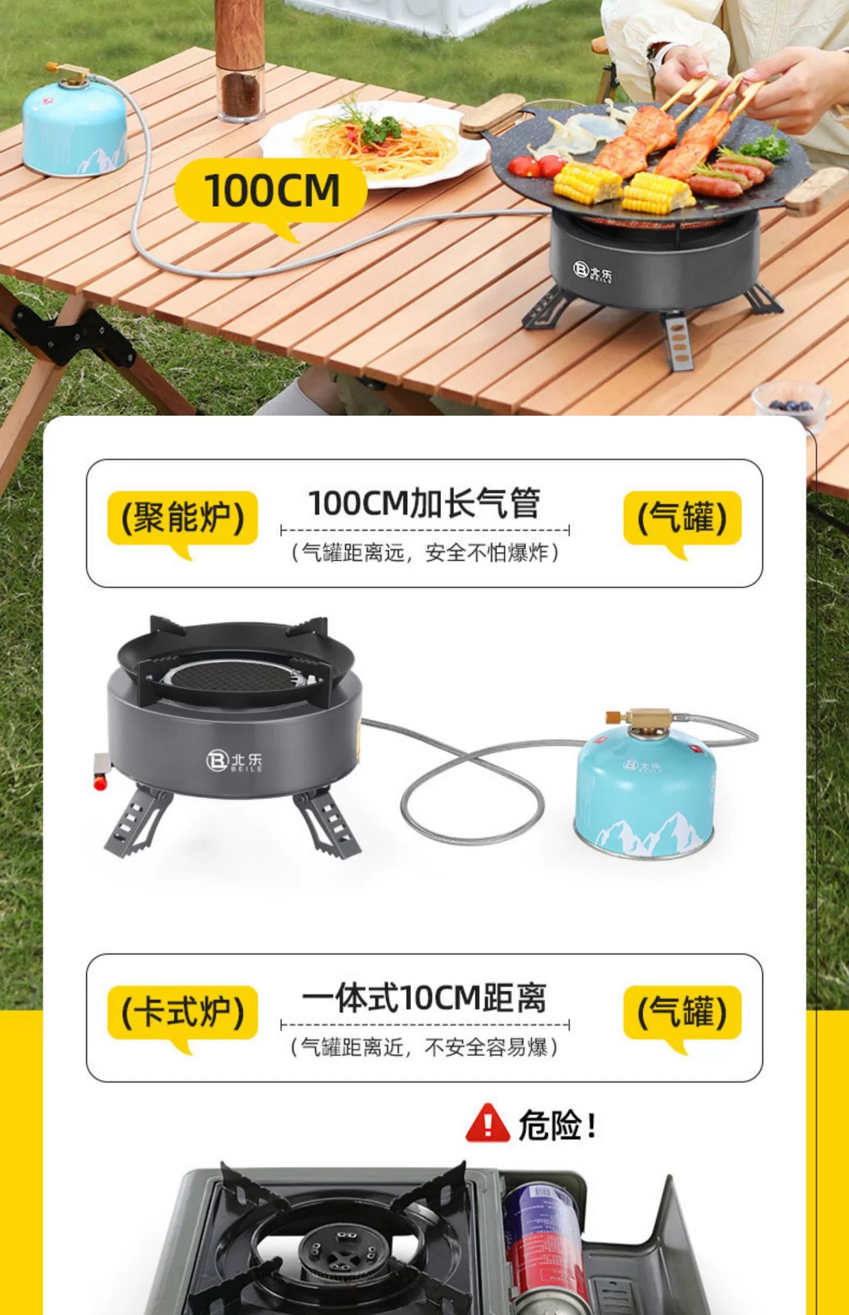 便携式猛火炉卡式炉户外燃气炉分体式露营野外煮茶炉野炊装备全套详情13