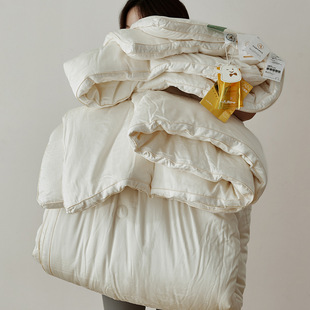 Class A, mother and baby grade, 100 all-cotton three-layer jacquard four-piece set, pure cotton quilt cover, bed sheet, bed cover, washed cotton products for winter pic 13