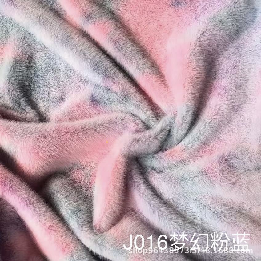 In stock: Tie-dyed small golden mink, seven-color mink velvet, toy fabric, shoes, hats, cushions, carpet fabric pic 18