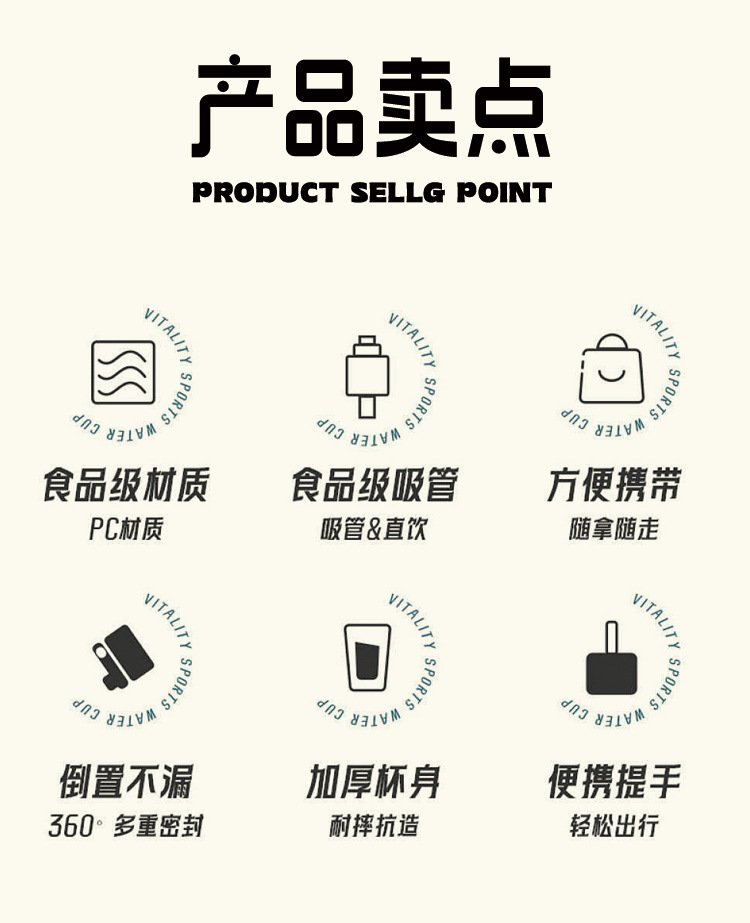 富兴水杯男女吸管杯学生运动双饮茶杯户外便携水壶一键弹盖随手杯详情4
