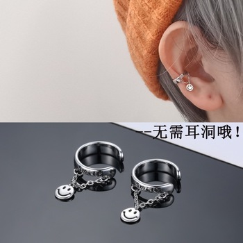 复古银色羽毛耳夹男潮流个性防泰银单只耳饰时尚男士无耳洞耳骨夹详情25