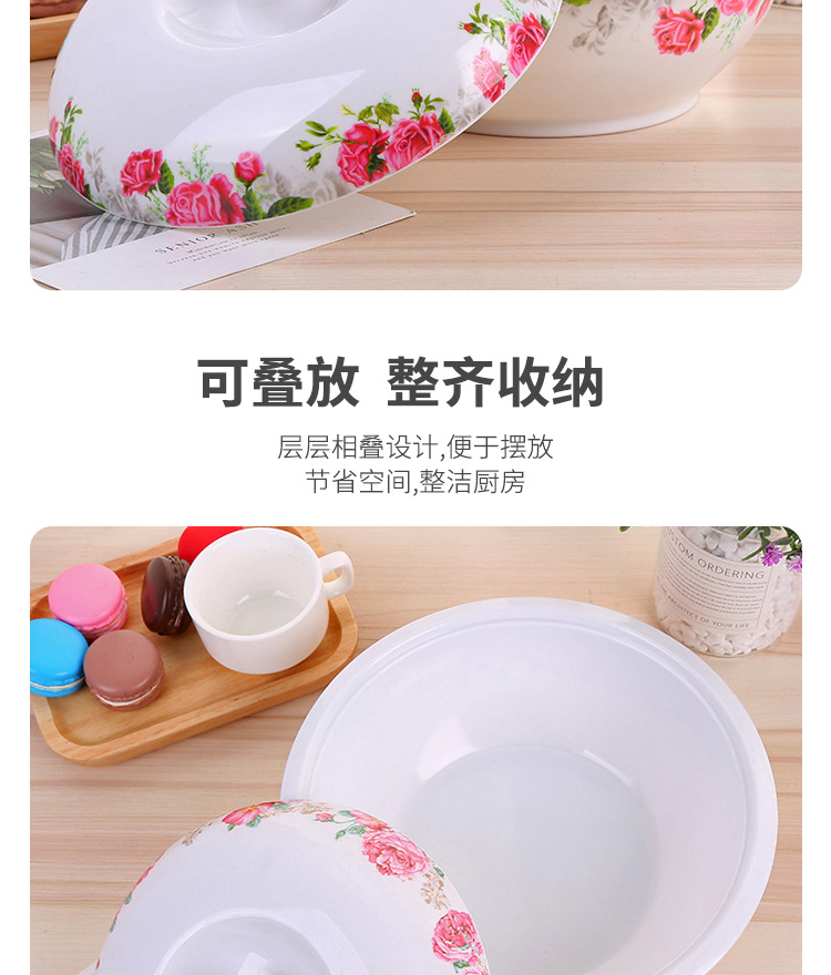 批发酒店用品汤碗汤盘 9 10寸家用盖碗汤盘仿瓷餐具厂家供应详情5