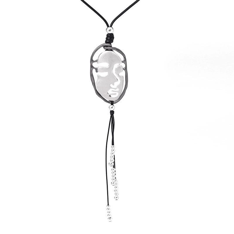 亚马逊跨境欧美新款毛衣链高级感时尚百搭女士金属长款项链批发详情6