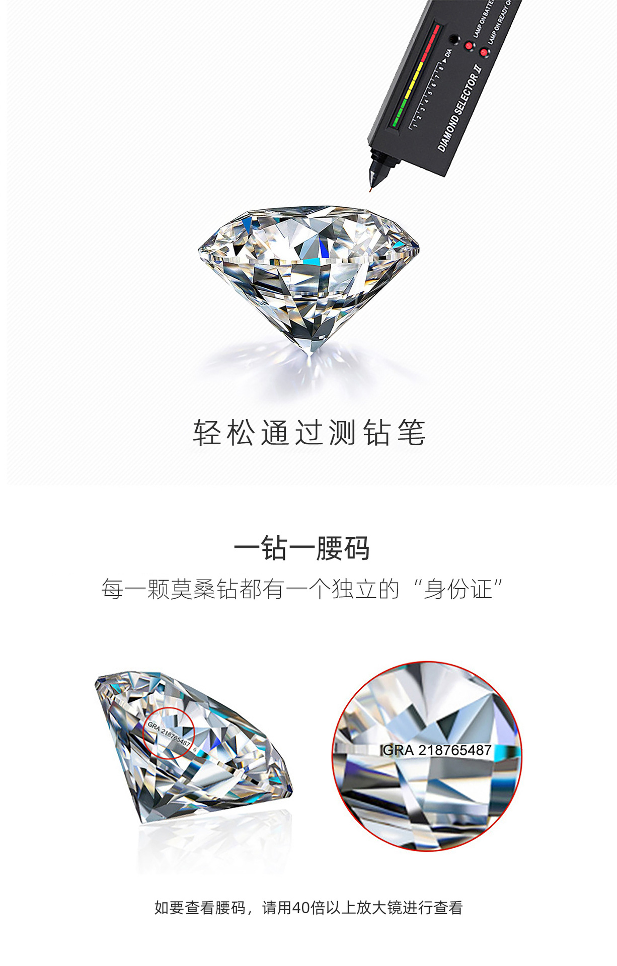 MODIAN摩典VVS1净度莫桑钻s925纯银网红风ins商务百搭排钻戒指女详情5