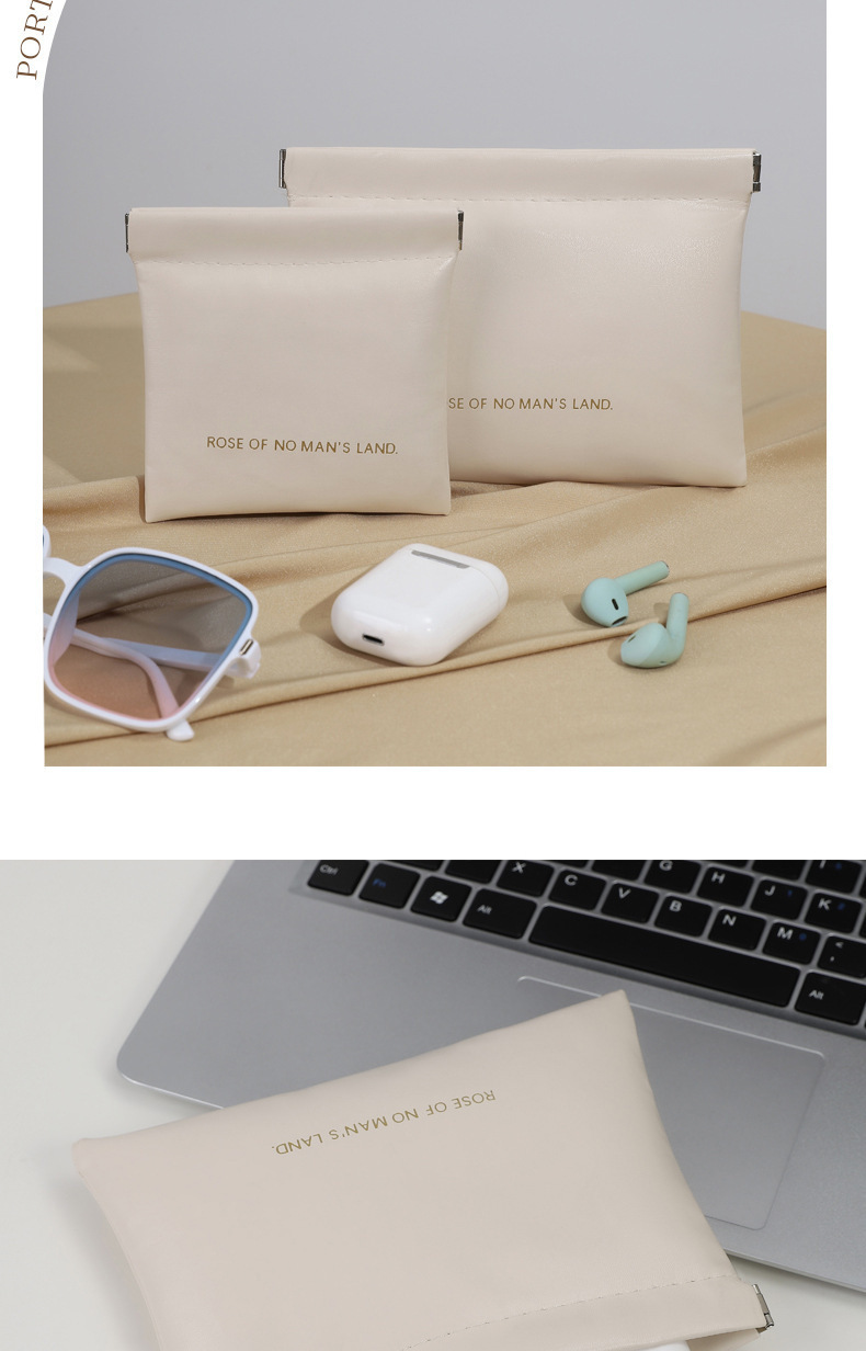 Spring clip bag, automatic closing, headphone data cable, portable charger, power bank spring clip portable storage bag pic 4