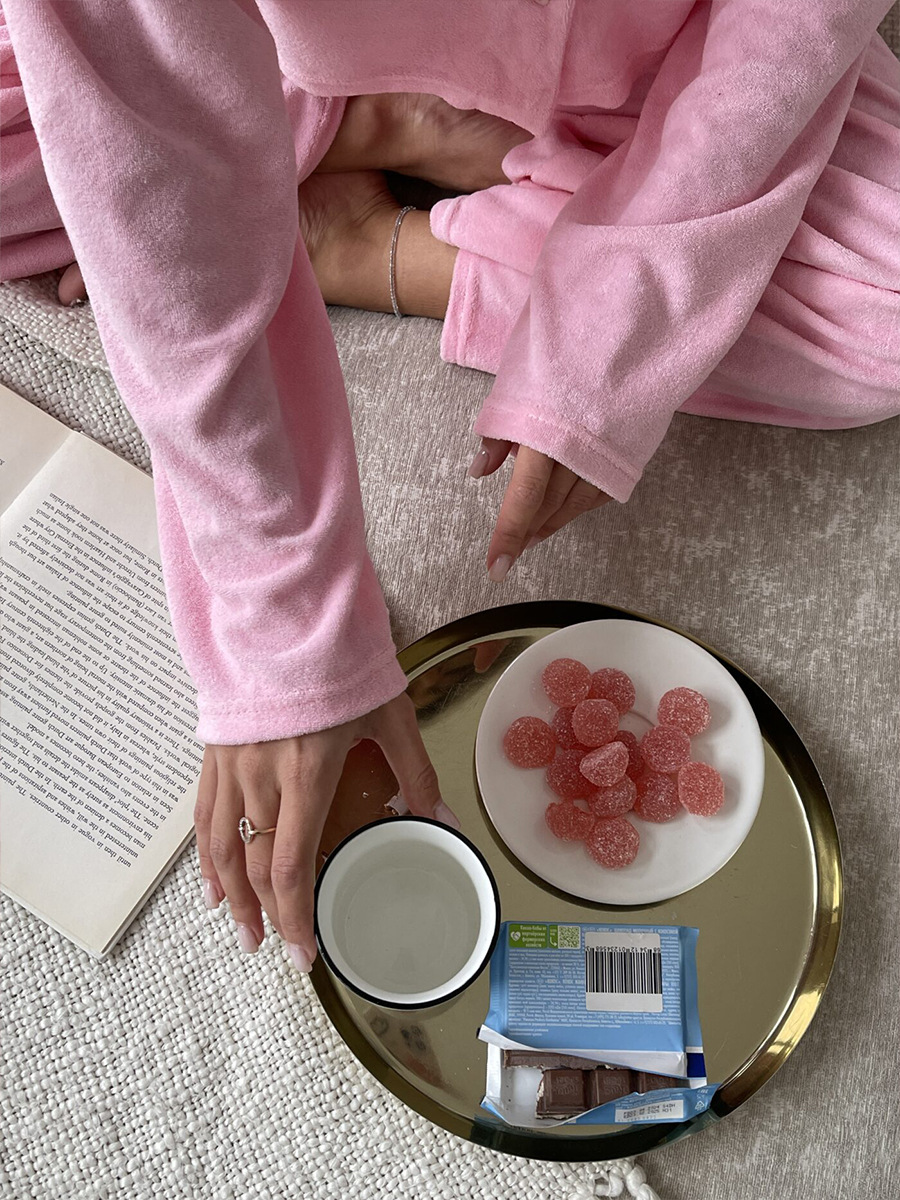 Cross-border pink fleece long-sleeved and long pants pajama set, European and American autumn and winter new cardigan pajamas, comfortable home wear for women pic 18
