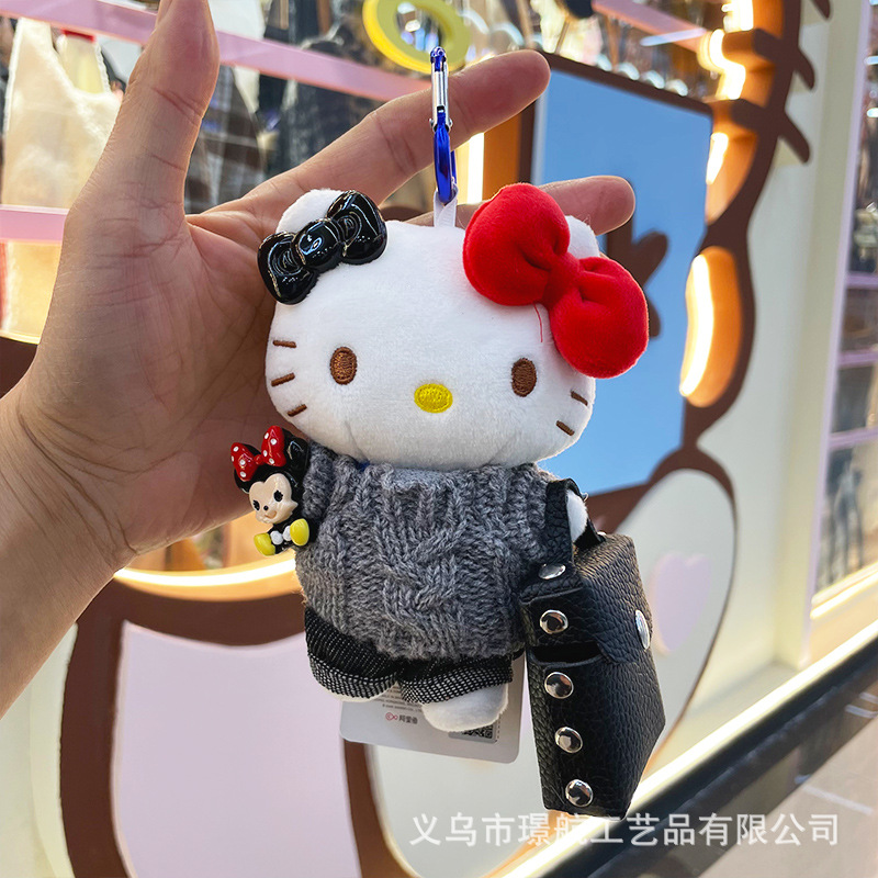 【 Genuine 】 New original hellokitty small pendant plush doll kt figurine secondary creation bag pendant pic 14
