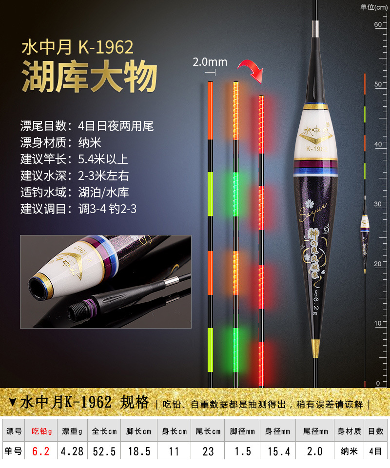Luminous float bite hook color-changing float large object electronic float night fishing carp float super bright intelligent alarm fishing gear hard tail pic 77
