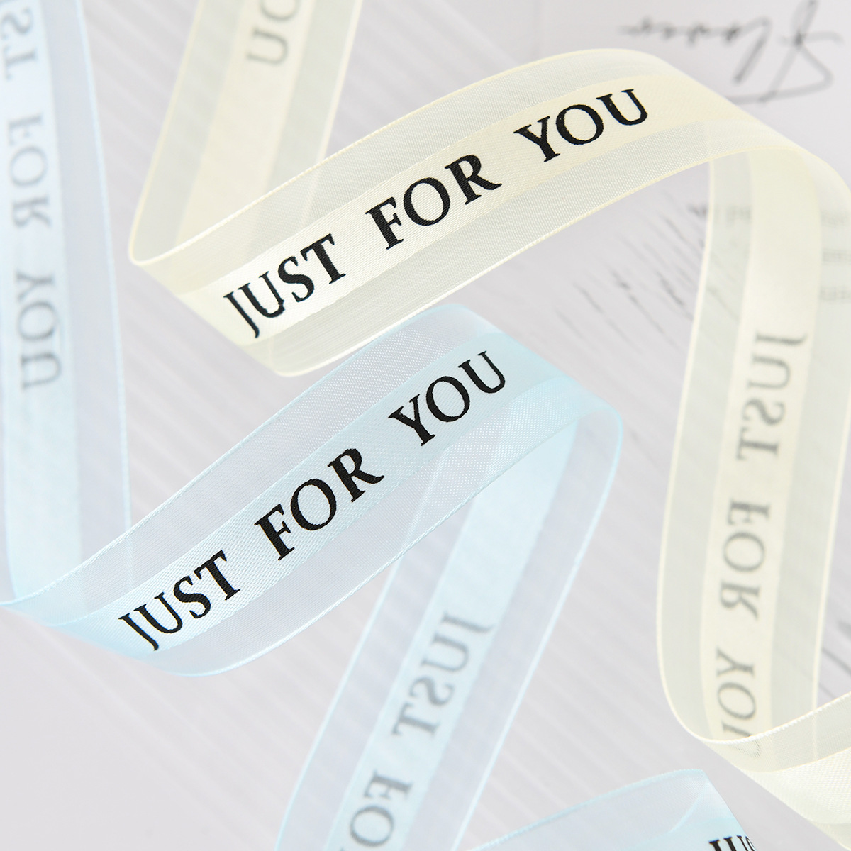 Factory direct sales: 2.5cm medium satin edge gauze English ribbon High-quality snow gauze ribbon flower packaging ribbon gift cake pic 12