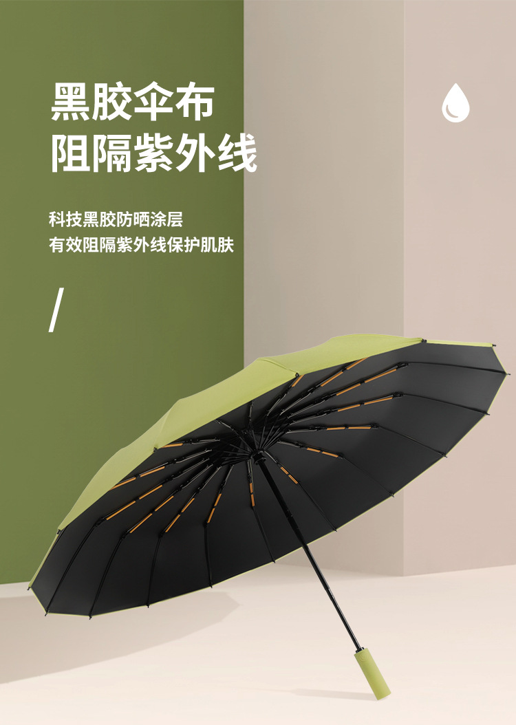 全自动折叠伞双骨加大码商务礼品广告伞批发可印LOGO雨伞详情24