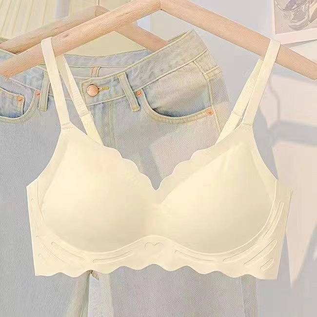 无痕内衣女无钢圈一体式美背聚拢文胸少女内衣收副乳文胸夏季显小详情17